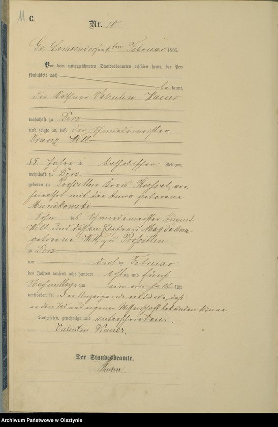 image.from.unit.number "Sterbe-haupt-Register Nr 1 - 101"