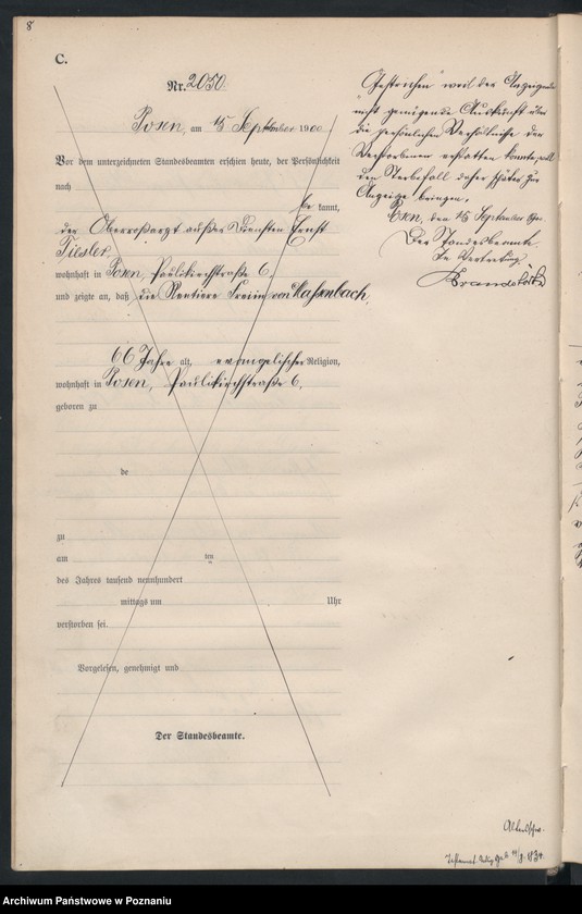 Obraz 11 z jednostki "Księga miejscowa zgonów"