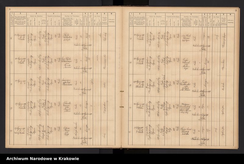 image.from.unit.number "Księga obejmująca wpisy wypadków śmierci Izraelitów w okręgu metrykalnym Krakowskim na rok 1893"