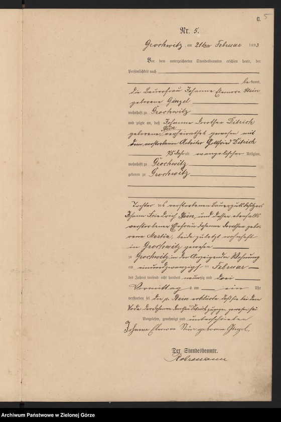 Obraz 7 z jednostki "Sterbe-Haupt-Register"