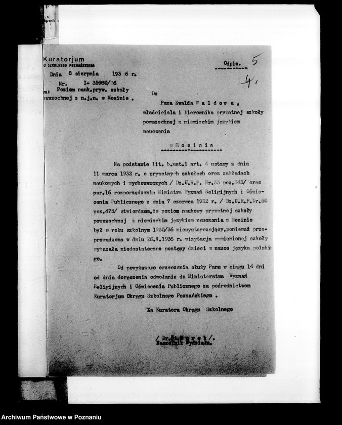 Obraz 9 z jednostki "Prywatna Szkoła Powszechna z niemieckim językiem nauczania Mosina powiat Śrem"