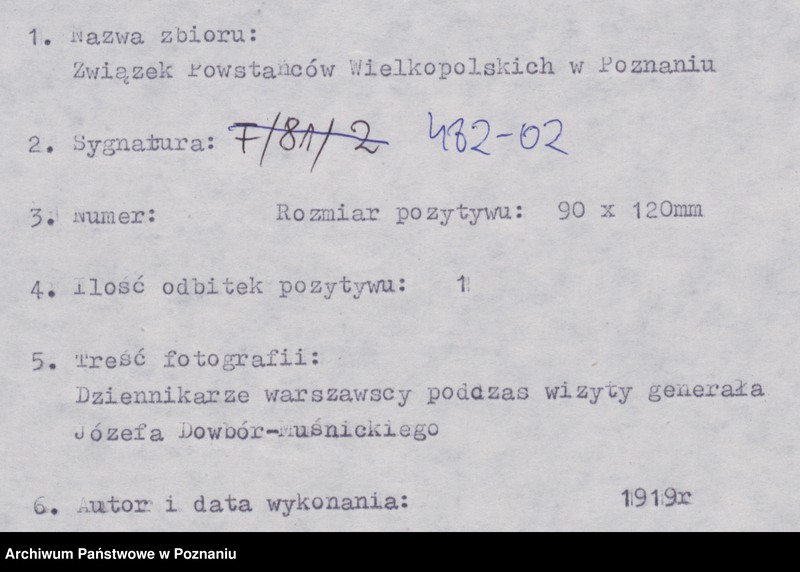 Obraz 6 z jednostki "Dziennikarze warszawscy podczas wizyty generała Józefa Dowbór - Muśnickiego."