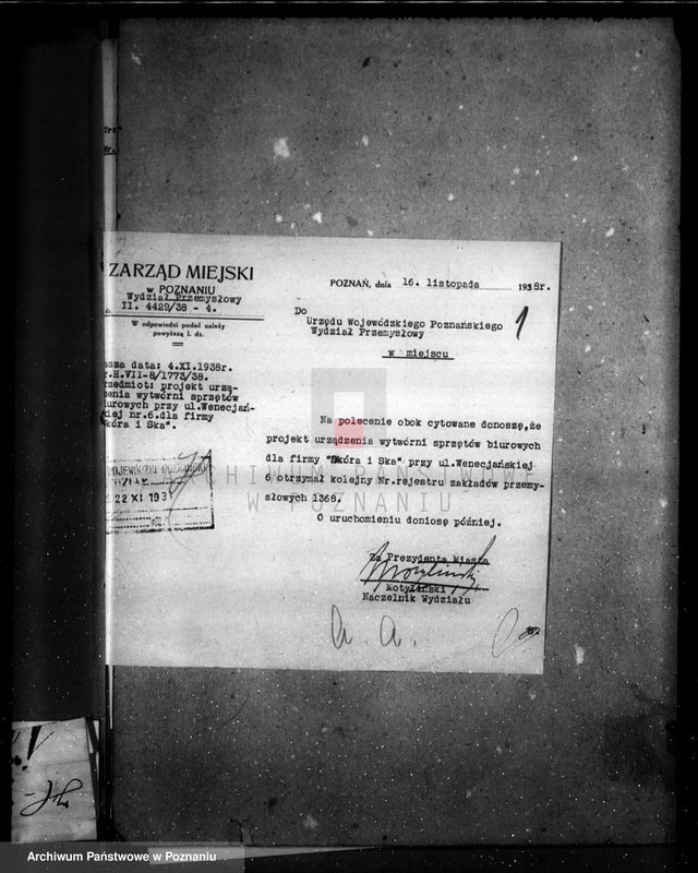 image.from.unit.number "Projekt urządzenia wytwórni sprzętów biurowych w Poznaniu ul. Wenecjańska 6 Skóra i Spółka"