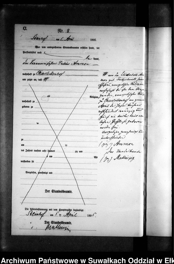 image.from.unit.number "Sterbe-Neben-Register des Preussischen Standes-Amtes Gr. Strengeln Kreis Angerburg"