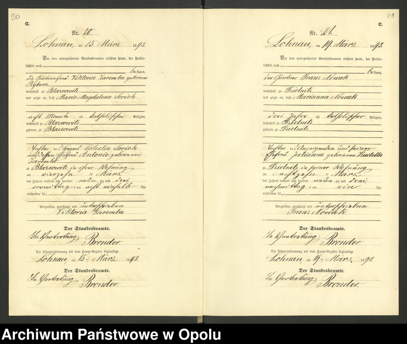 image.from.unit.number "Urząd Stanu Cywilnego Łany Księga zgonów rok 1893"