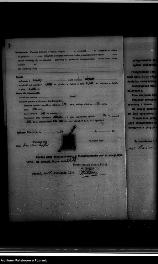 Obraz 11 z jednostki "Gorzelnia rolnicza St. Szyftera we wsi Gutowo Wielkie powiat wrzesiński nr woj. kotła 6387"