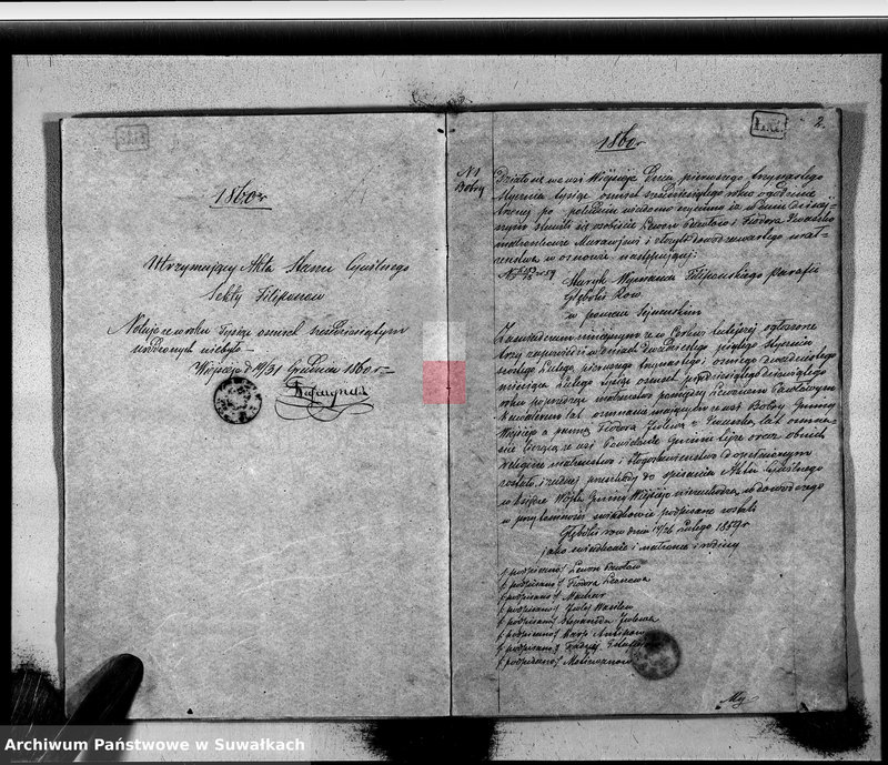 image.from.unit "Duplikat Akt Urodzonych,Zaślubionych i Zmarłych z Akt Urzędnika Stanu Cywilnego Sekty Filiponów Gminy Wiejsieje Szławanty i Łosewicze i Preponty z r. 1860"