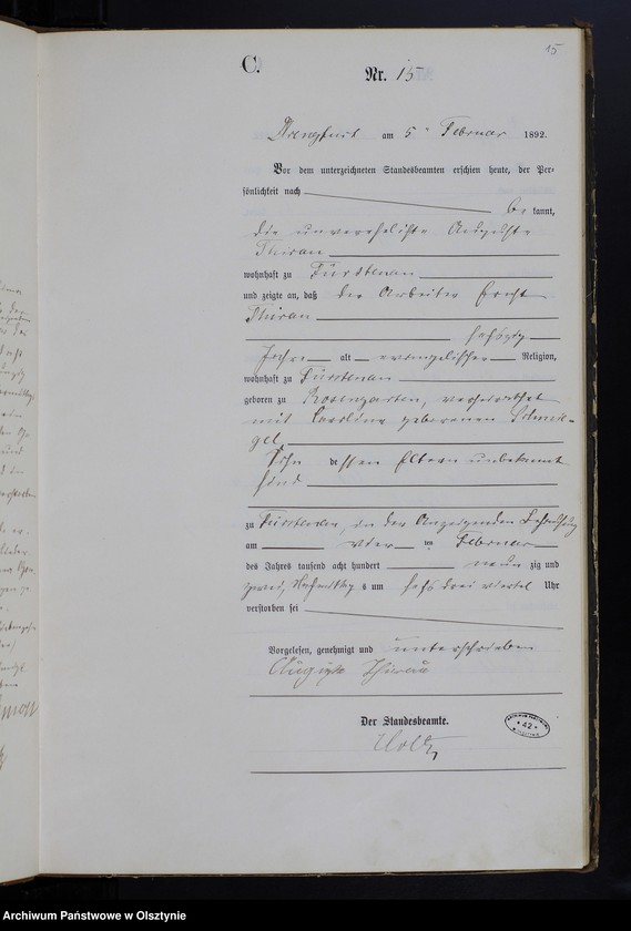 image.from.unit.number "Sterbe-Haupt-Register Nr 1 - 121"