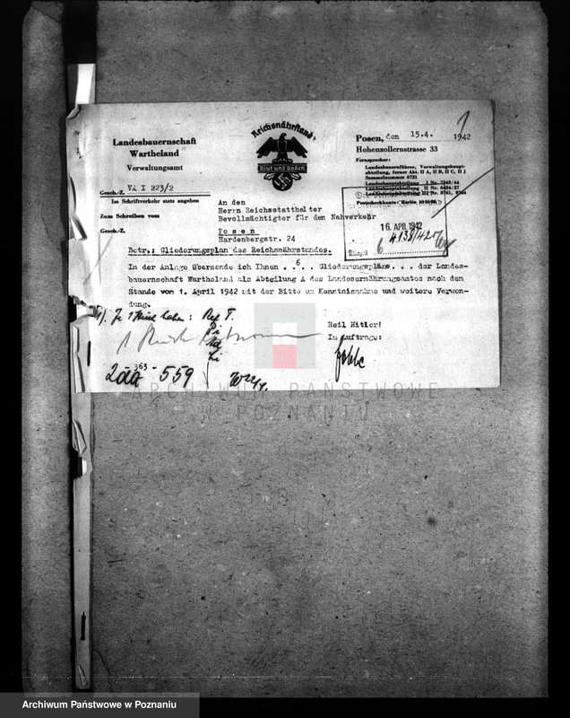 Obraz 6 z jednostki "Gliederungsplan der Landesbauernschaft Wartheland"