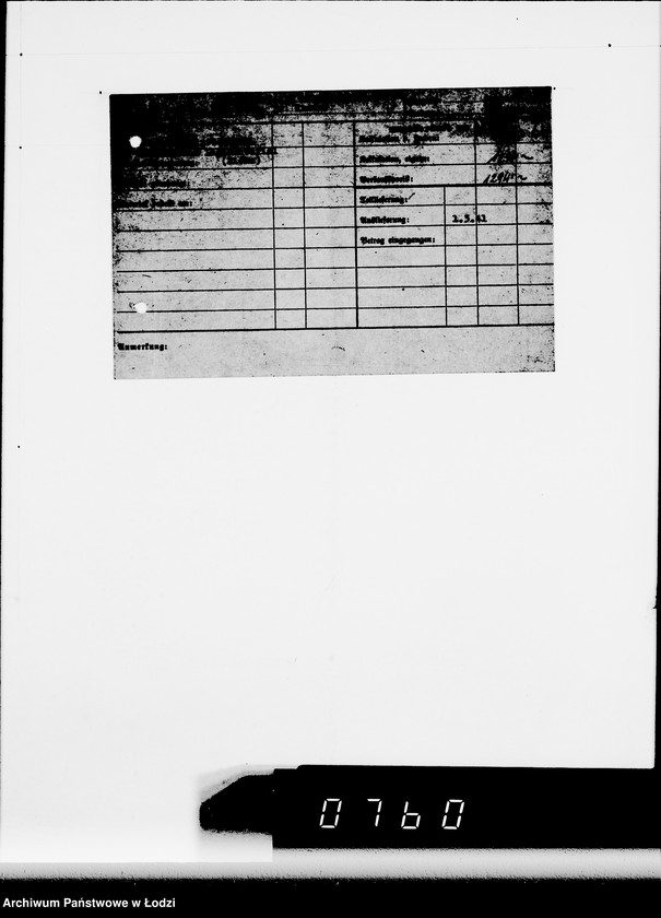 Obraz 6 z jednostki "Ausgelieferte und bezahlte Kommisionen Konto 1-6. [Wnioski na meble biurowe w zakładzie Getta w Łodzi]"