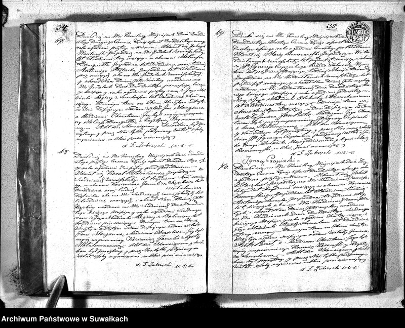 Obraz 20 z jednostki "Duplikat urodzonych, zaślubuionych i zeszłych parafii wieysieysiey na rok 1828"