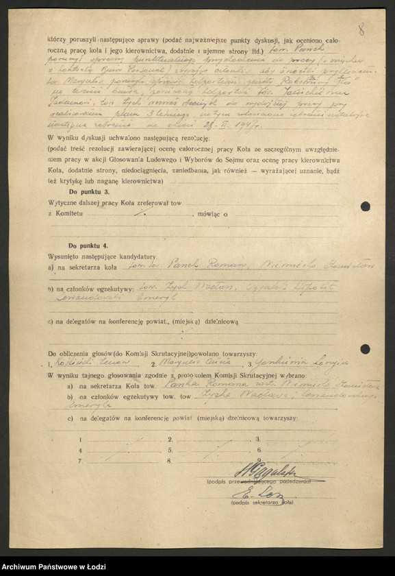 Obraz 9 z jednostki "Protokoły wyborcze kandydatów na konferencję dzielnicową"