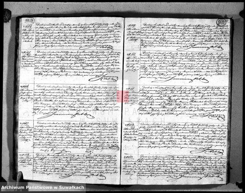 image.from.unit.number "Księga duplikat urodzonych, zaślubionych i umarłych urzędnika stanu cywilnego, parafii suwalskiey na rok 1835"