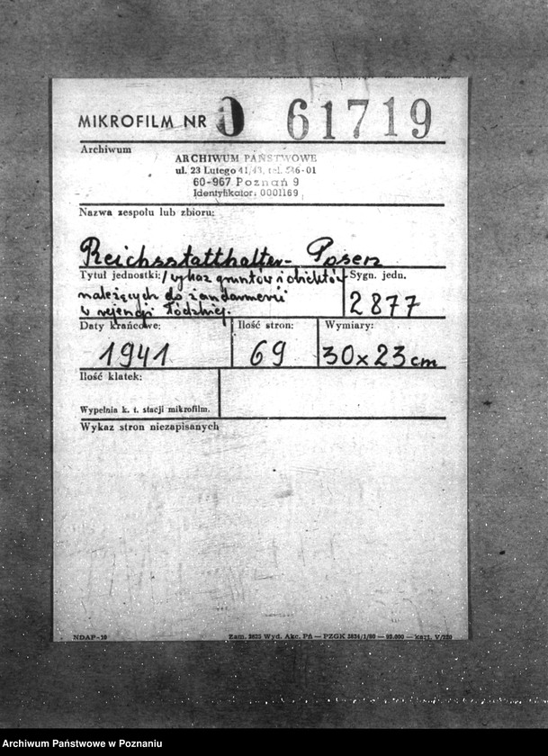 Obraz 2 z jednostki "Wykaz gruntów i obiektów należących do żandarmerii w rejencji łódzkiej"