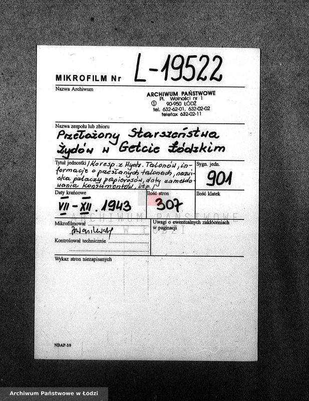 Obraz 2 z jednostki "[Korespondencja z Wydziałem Talonów, informacje o przesłanych talonach, informacje o konsumentach]"