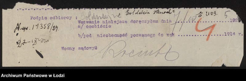 Obraz 7 z jednostki "Henoch Goldstein – sprzedaż drzewa. Zgierz"