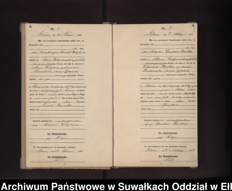 image.from.unit.number "Geburts-Neben-Register des Preussischen Standes-Amtes Rhein Kreis Loetzen"