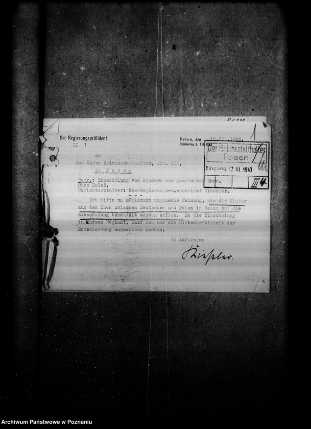 Obraz 5 z jednostki "Aussonderung von Kindern fremder Volkszugeherigkeit aus den deutschen Schulen [szkolna dla dzieci polskich]"