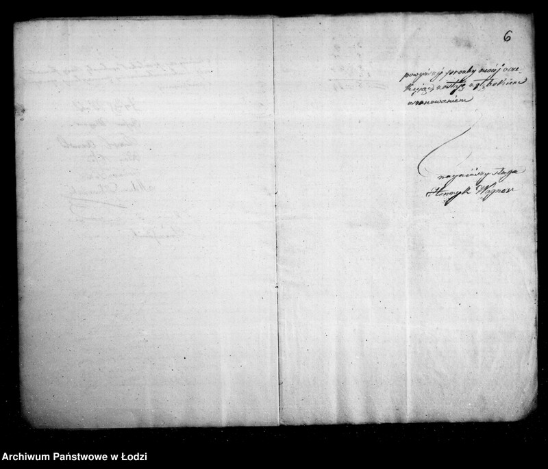Obraz 8 z jednostki "Akta tyczące się ustanowienia opieki nad nieletnim Henrykiem Wgner po zmarłych Zajbercie i Annie małżonkach Wagner pozostałym synem i dopełnionego spisu inwentarza"
