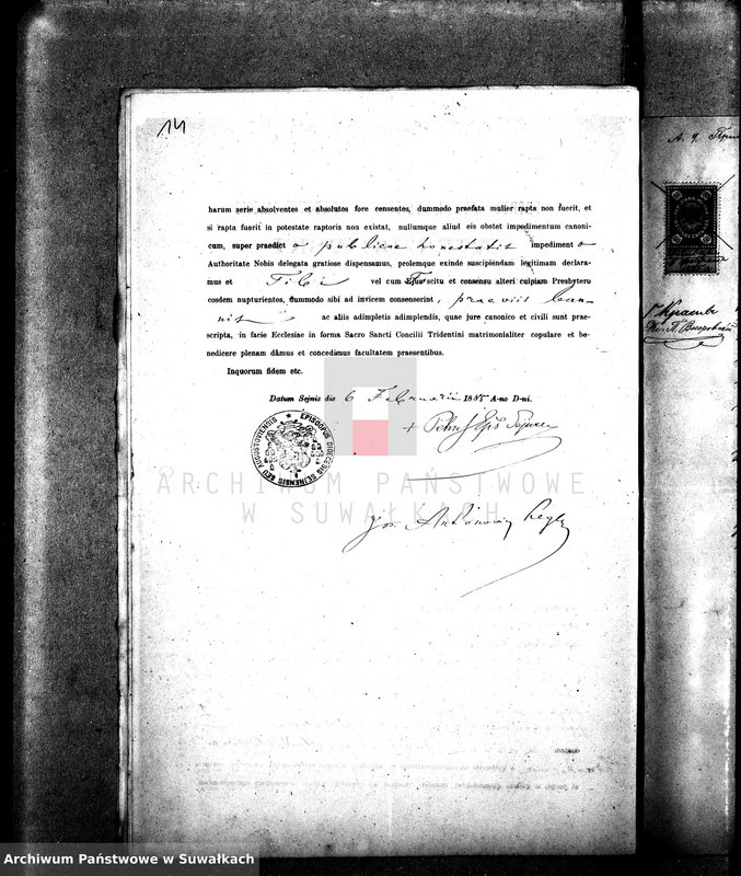 image.from.unit.number "Dokumenty k aktam brakosočetavšichsja Sejneskago Rimsko-Katoličeskago Prichoda za 1885 g"