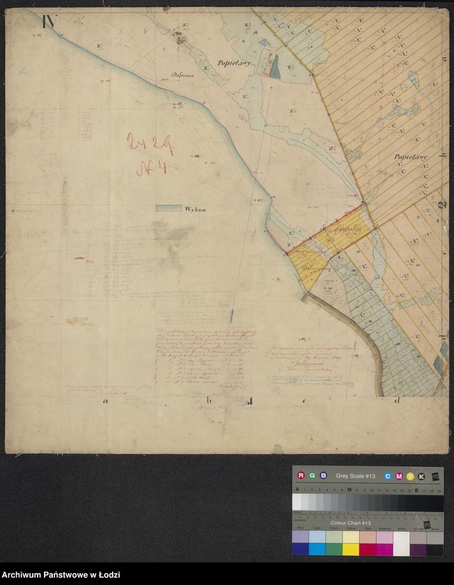 Obraz 4 z jednostki "Plan folwarku i nowej kolonii Popielawy na fundusz Towarzystwa Kredytowego Ziemskiego przy donacji Łaznów przeznaczonych ..."