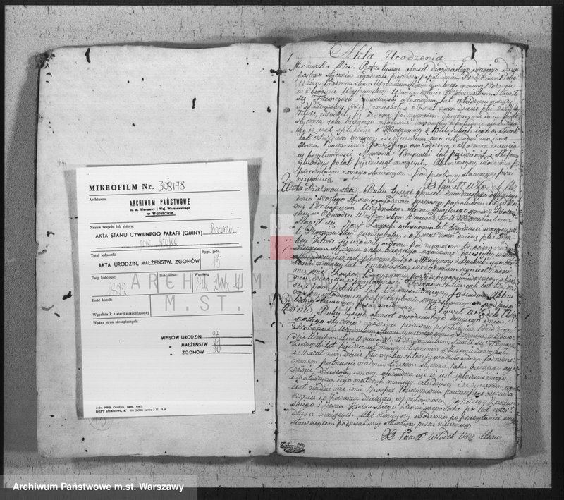 Obraz 3 z jednostki "Akta urodzeń, małżeństw, zgonów"