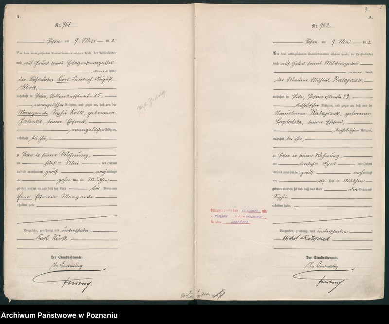 Obraz 6 z jednostki "Księga miejscowa urodzeń tom III [Rejestr główny urodzeń]"