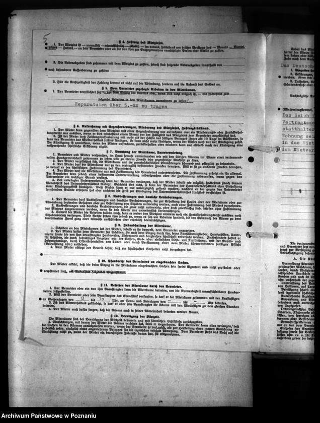 Obraz 9 z jednostki "Wohnungszuweisungen für Deutsche. Verdrängung der Polen."