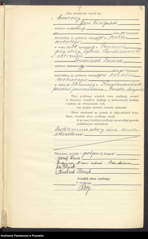 Obraz 4 z jednostki "Księga miejscowa małżeństw tom I [Rejestr główny małżeństw]"