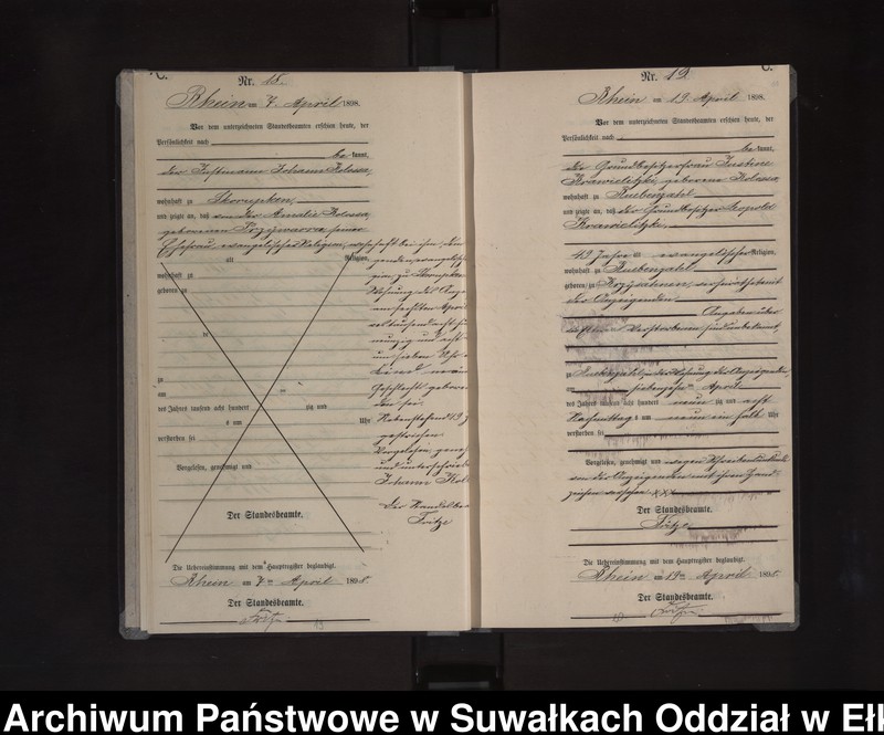 image.from.unit.number "Sterbe-Neben-Register des Königlichen Preussischen Standes-Amtes Orlen Kreis Loetzen"
