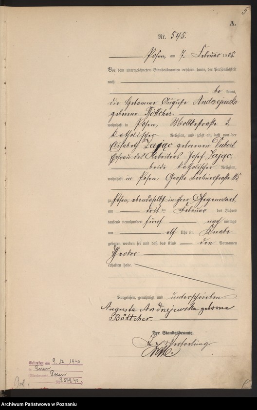 Obraz 7 z jednostki "Księga miejscowa urodzeń tom II"