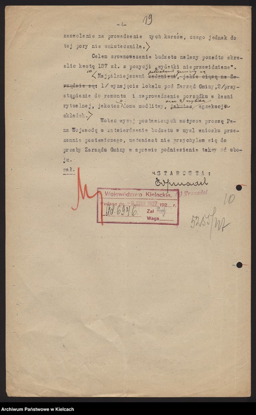 image.from.unit.number "Budżety i sprawy majątkowe żydowskiej gminy wyznaniowej w Bodzentynie pow. Kielce"