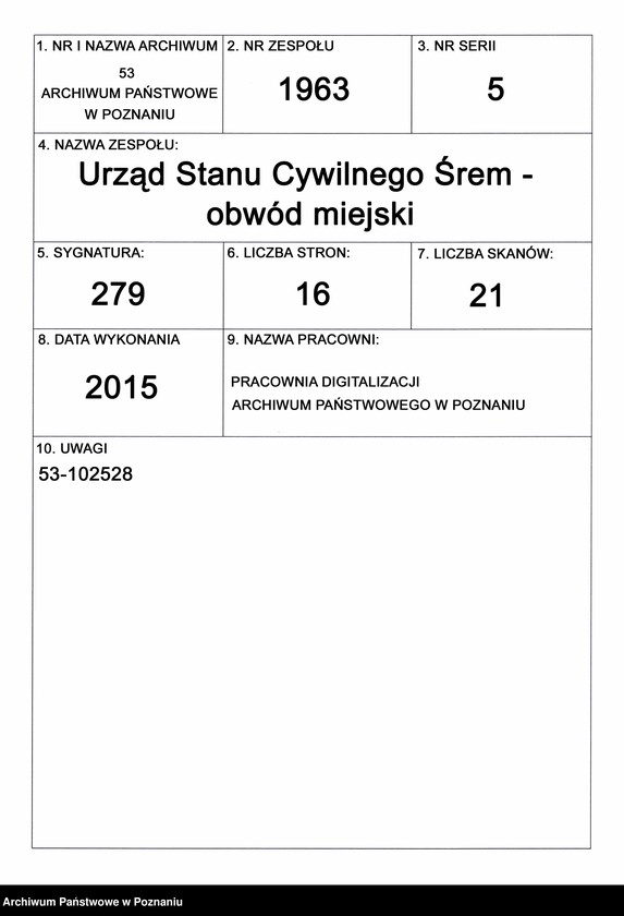Obraz 1 z jednostki "Akta zbiorowe rejestracji stanu cywilnego do księgi urodzeń z roku 1911"