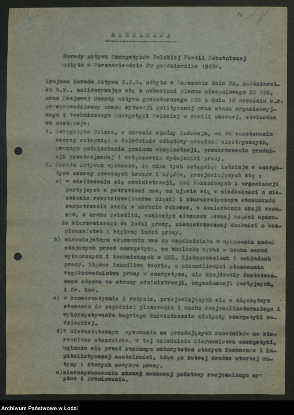 Obraz 11 z jednostki "Rezolucje z krajowych narad aktywu"