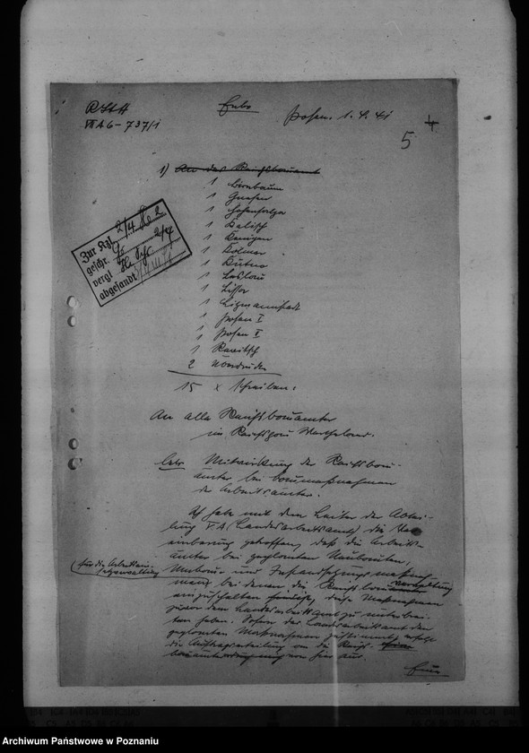 Obraz 9 z jednostki "Unterbringung der Arbeitsämter"