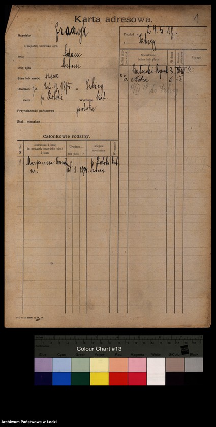 Obraz 3 z jednostki "[Spis ludności Łodzi] Graczyk - Grajlich"