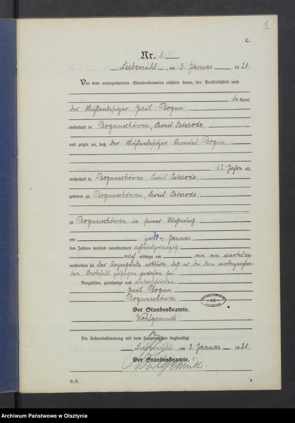 image.from.unit.number "Sterbe-Neben-Register Nr 1 - 42"