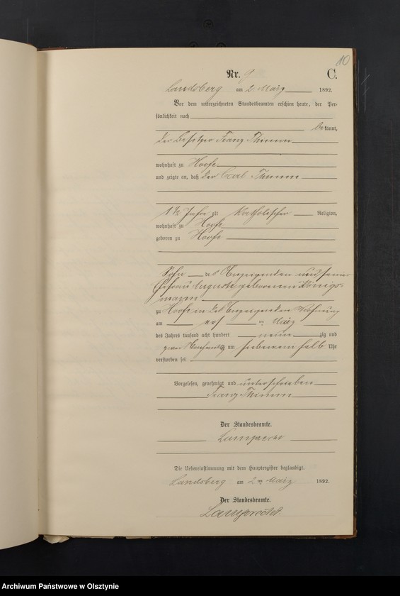 image.from.unit.number "Sterbe-Neben-Register Nr 1 - 77"