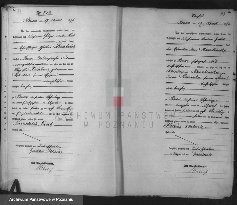 Obraz 19 z jednostki "Księga urodzeń t. II"