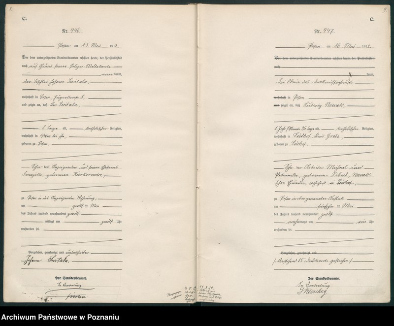 Obraz 7 z jednostki "Księga miejscowa zgonów tom II [Rejestr główny zgonów]"