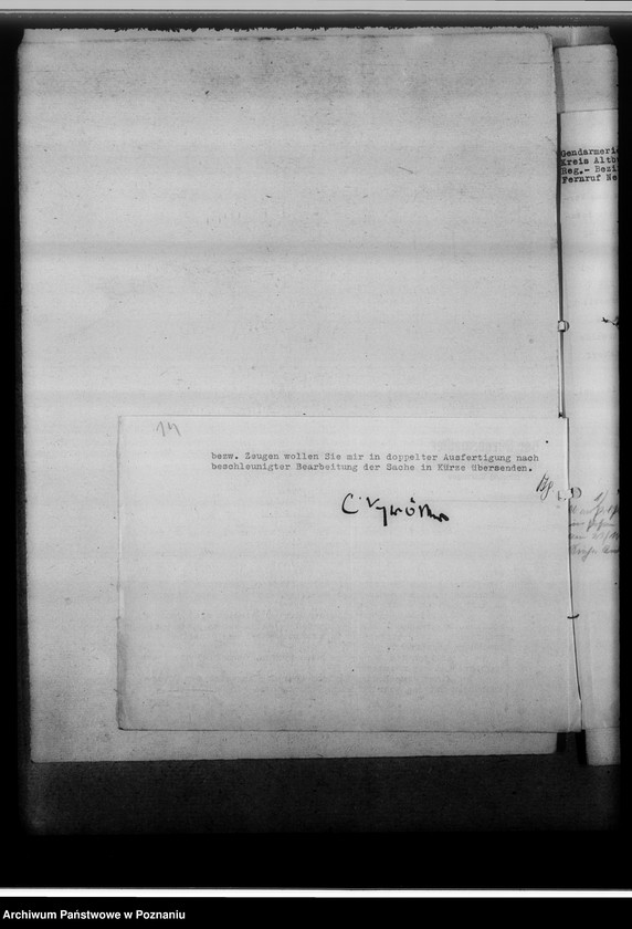 image.from.unit.number "[Korespondencja w sprawie zaginionych ksiąg kościelnych parafii katolickiej Rynarzewo powiat szubiński, województwo bydgoskie]"