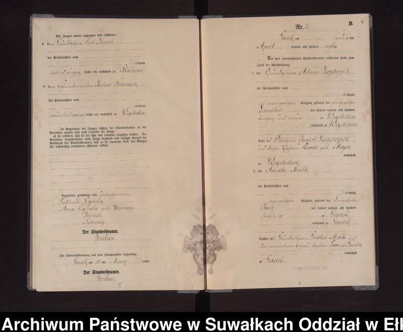 image.from.unit.number "Heiraths-Neben-Register des Königlich Preussischen Standes-Amtes Gneist Kreis Loetzen"