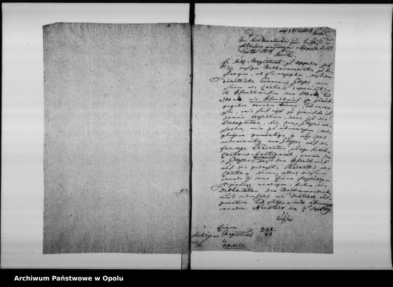 Obraz 9 z jednostki "Acta von Anstellung des fourage Magazin Rendanten zu Oppeln so wie dessen Cautions Leistung und Amtsführung betreffend. de anno 1809 bis um [1817]"