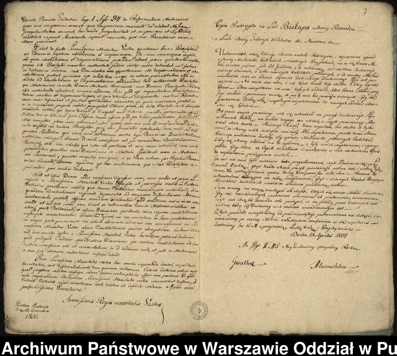 image.from.unit.number "Kopie pism i dekretów dotyczących dyspens małżeńskich, separacji i rozwodów (głównie z przełomu XVIII i XIX w.)"
