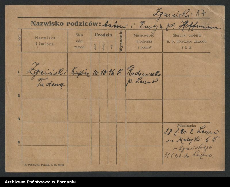 Obraz 19 z jednostki "Zgacinska - Zitzewitz"