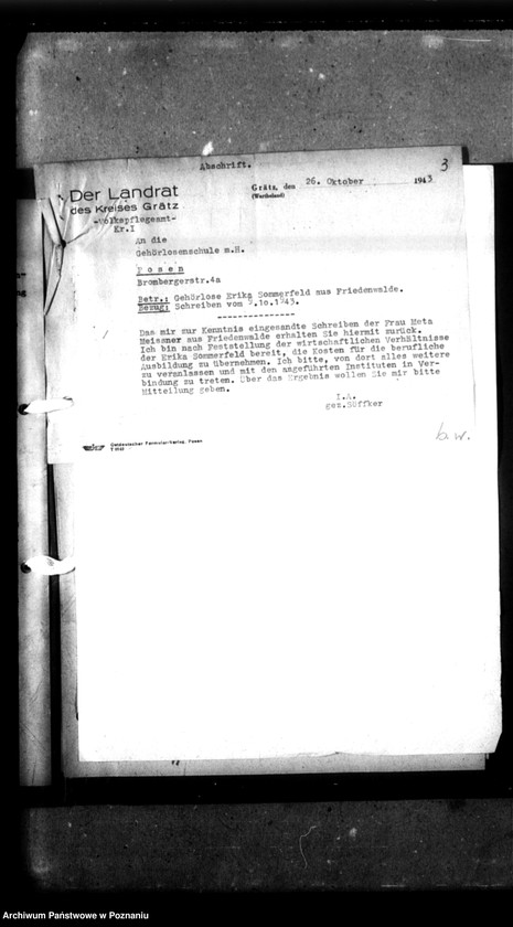 Obraz 8 z jednostki "[Korespondencja w sprawie zatrudnienia osób głuchoniemych]."