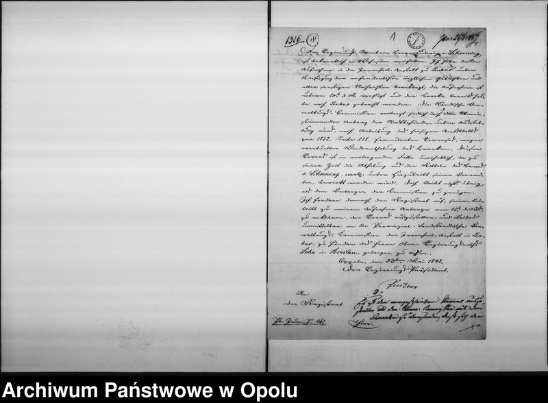 Obraz 5 z jednostki "Acta des Magistrats zu Oppeln betreffend: den in Wahnsinn verfallenen Regierungs-Secretair Baron Ludwig v[on] Schoening"