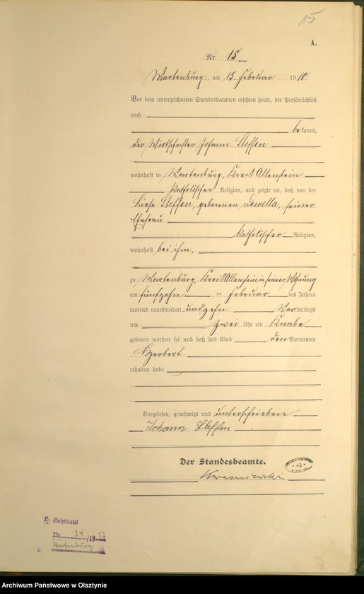 image.from.unit.number "Geburts-Haupt-Register Nr 1 - 140"