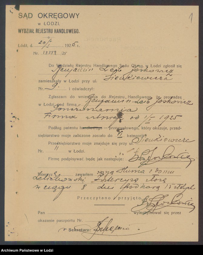 Obraz 3 z jednostki "Benjamin- Lajb Jaskowicz- pończoszarnia"