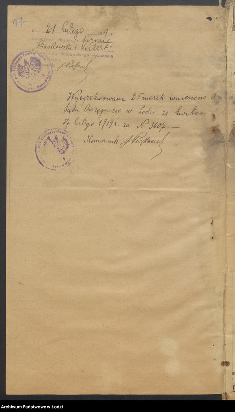 Obraz 19 z jednostki "Abram Icek Zeibert - sprzedaż towarów manufakturowych"